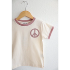 Lilac Peace Embroidered Ringer for Kids