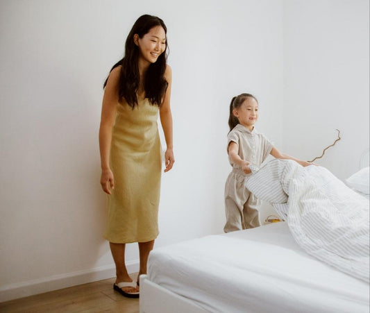 Luxury Fitted Sheet - Organic Cotton - The Peony Haus