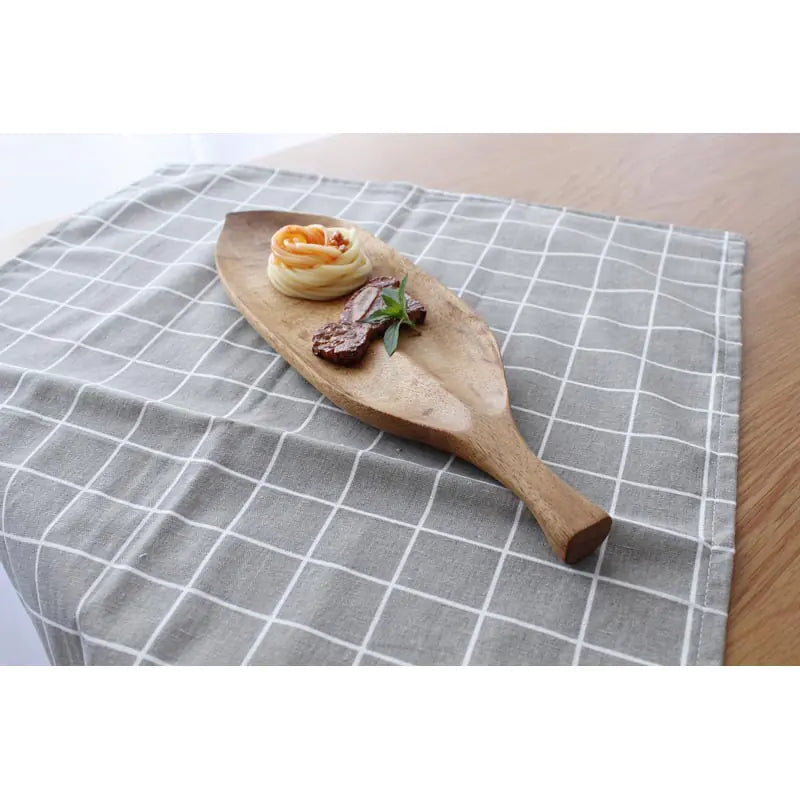 European Style Plaid Cotton-Linen Square Placemats