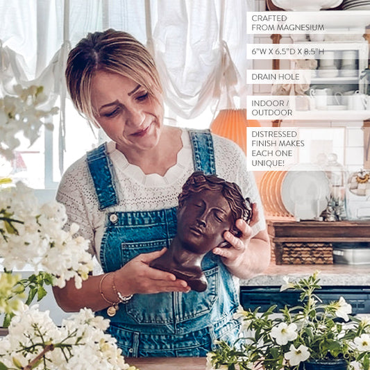 Bronze Goddess Statue Outdoor Planter - The Peony Haus