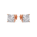 Princess Cut Diamond Stud Earring