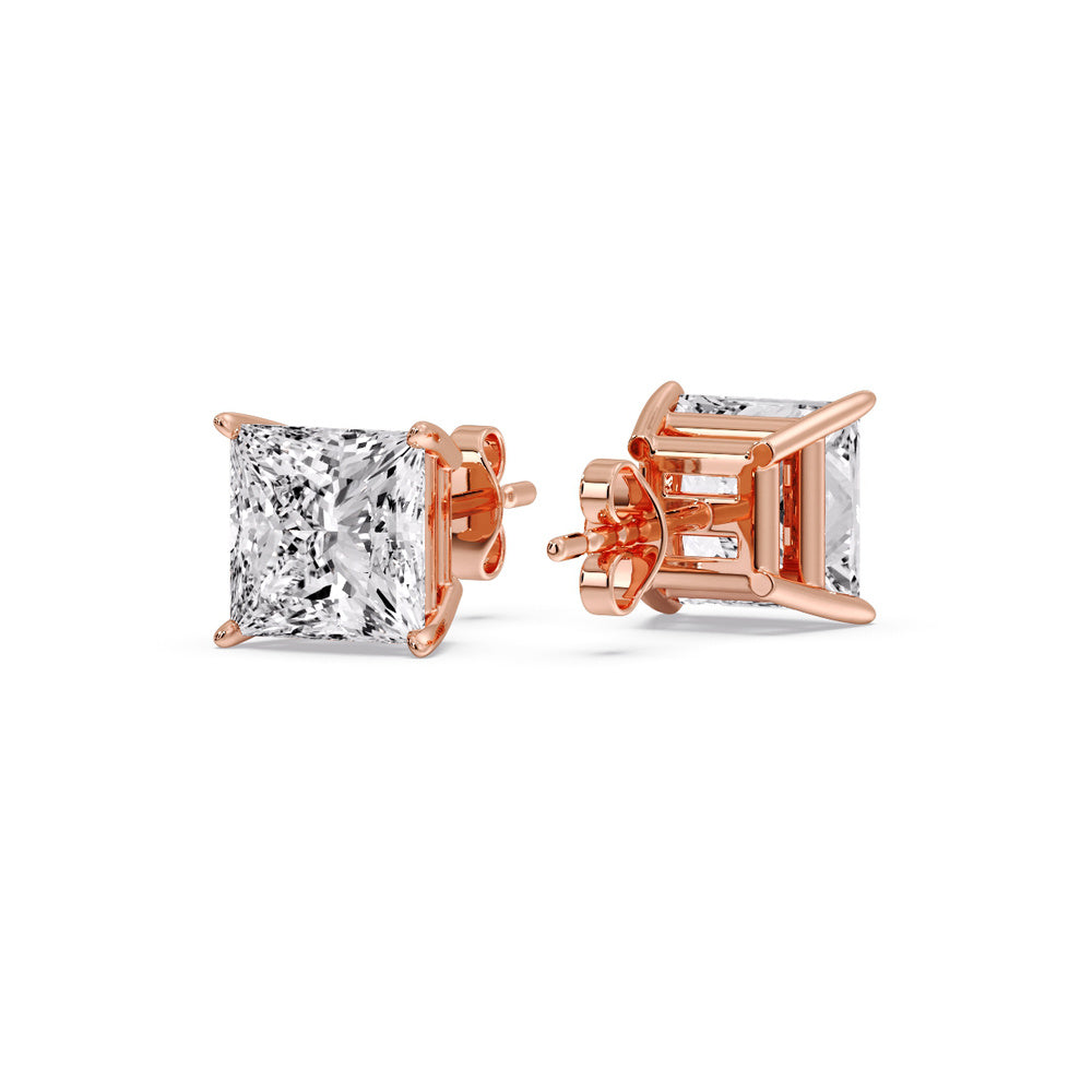 Princess Cut Diamond Stud Earring