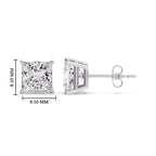 Princess Cut Diamond Stud Earring