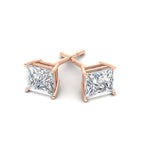 Princess Cut Diamond Stud Earring