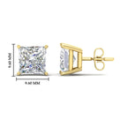 Princess Cut Diamond Stud Earring