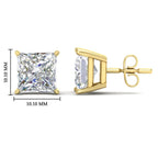 Princess Cut Diamond Stud Earring