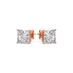 Princess Cut Diamond Stud Earring