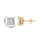 Princess Cut Diamond Stud Earring