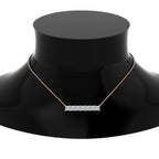 Princess Cut Horizontal Bar Pendant
