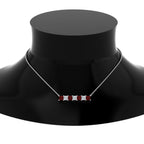 Princess Cut Horizontal Bar Pendant