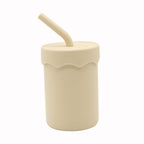 Baby Food Grade Silicone Straw Water Cup Training Leakproof Drop Resis