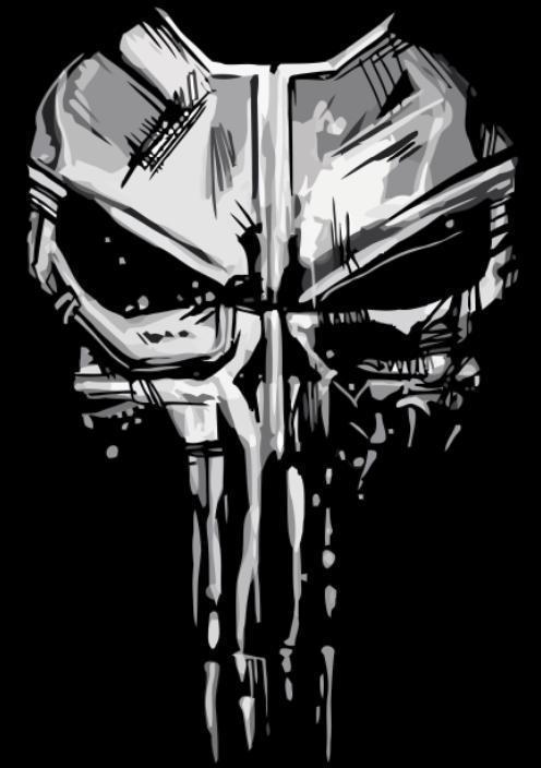 Punisher Black T-Shirt - The Peony Haus