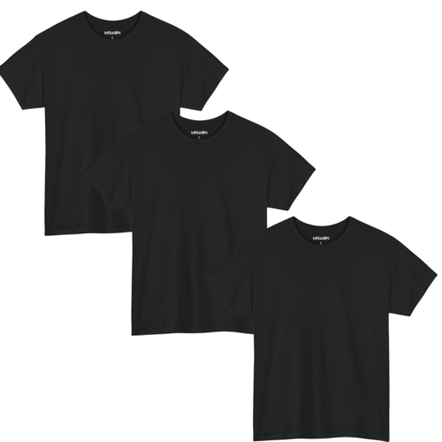 100% Pure Cotton T-Shirt (3-Pack) – Unisex Classic Crew Neck Tee for