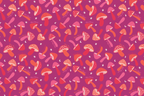 Purple Mushroom Swedish Dish Cloth Set of 3
