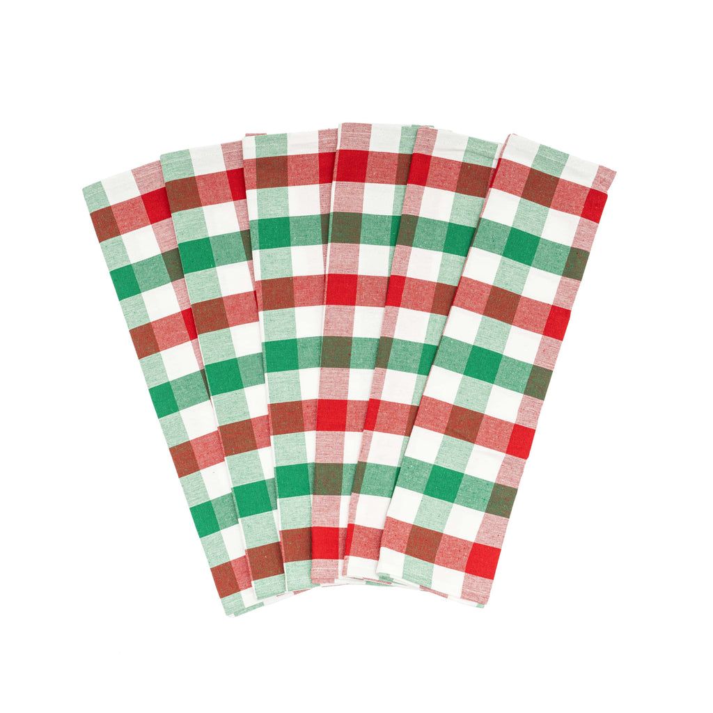 Plaid Kitchen Towels - The Peony Haus