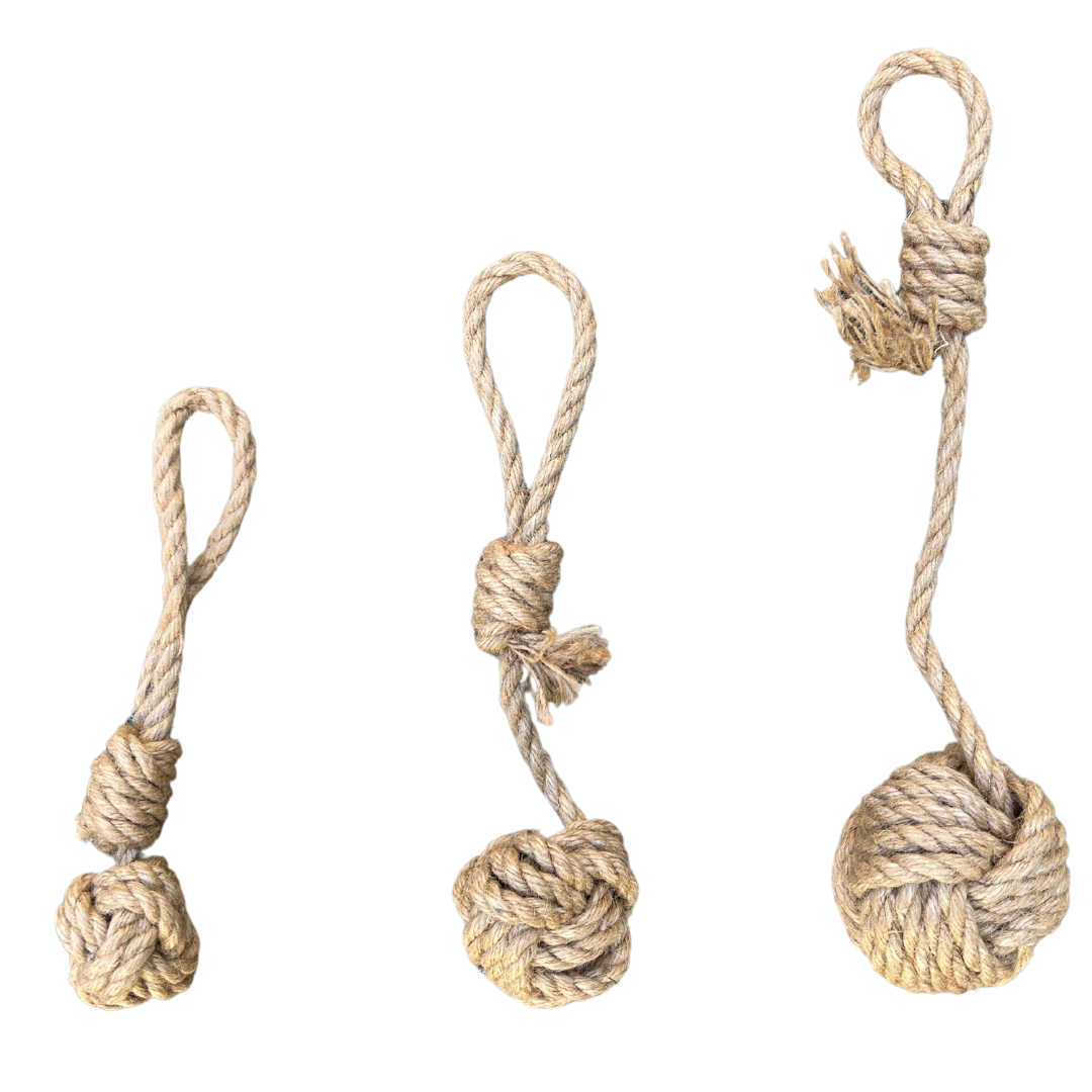hemp rope dog tug toy - The Peony Haus
