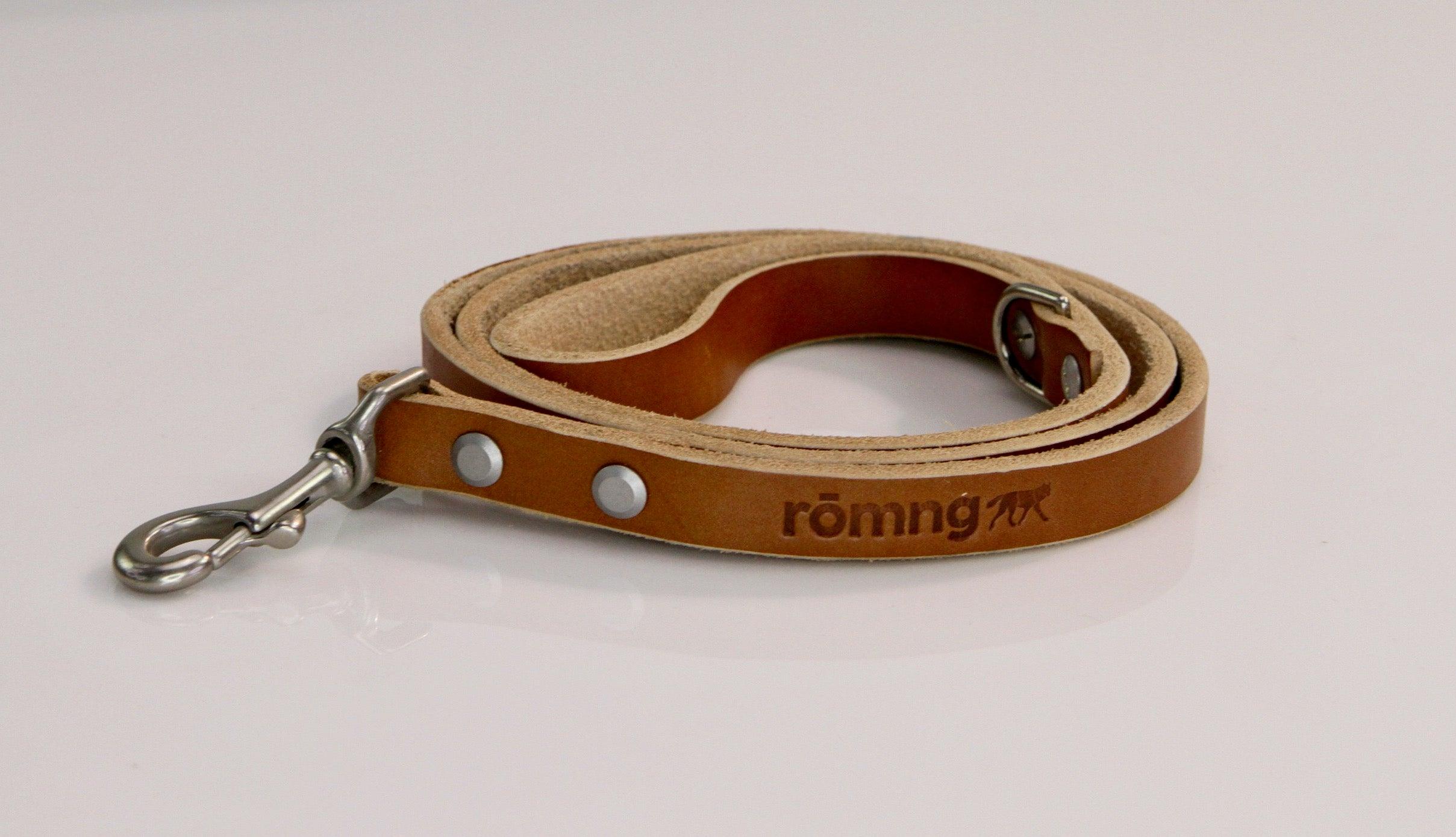 48" Genuine Leather Dog Leashes - Made in USA - The Peony Haus