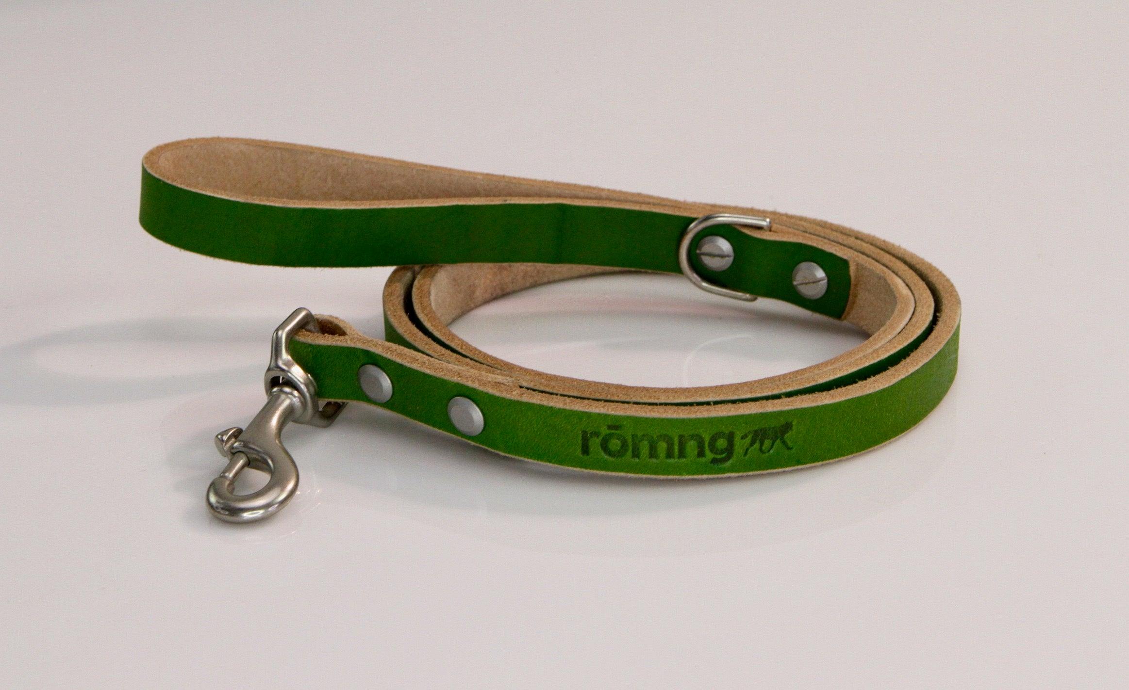 48" Genuine Leather Dog Leashes - Made in USA - The Peony Haus