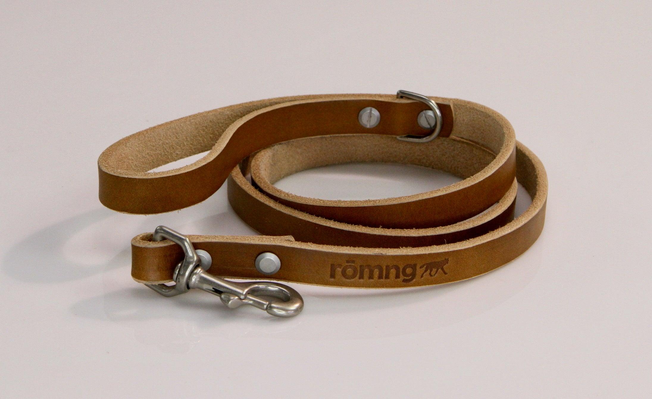 48" Genuine Leather Dog Leashes - Made in USA - The Peony Haus