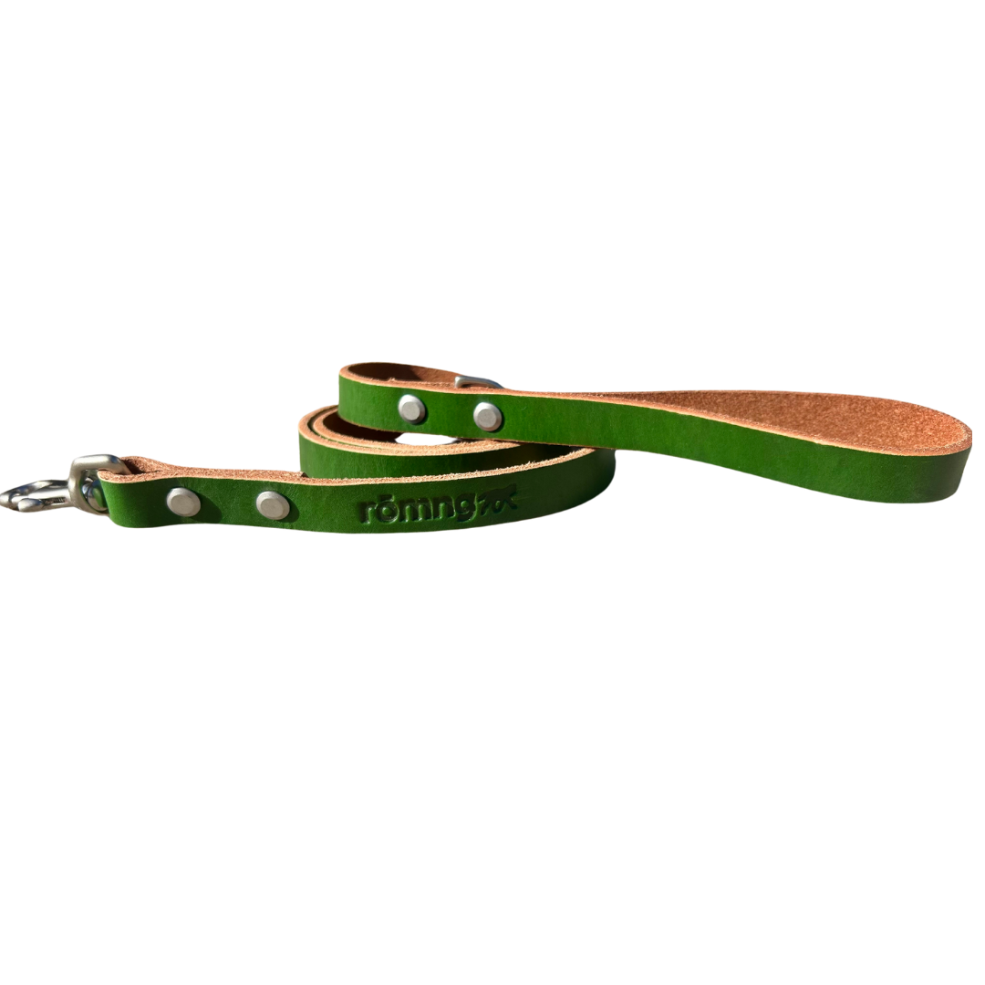 48" Genuine Leather Dog Leashes - Made in USA - The Peony Haus