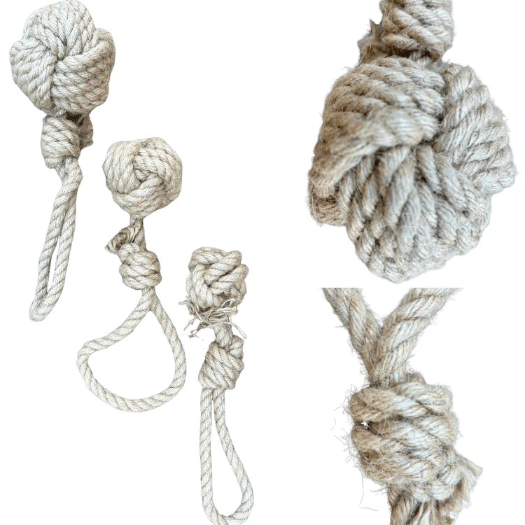 hemp rope dog tug toy - The Peony Haus