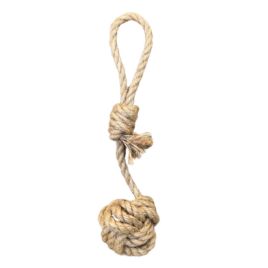 hemp rope dog tug toy - The Peony Haus