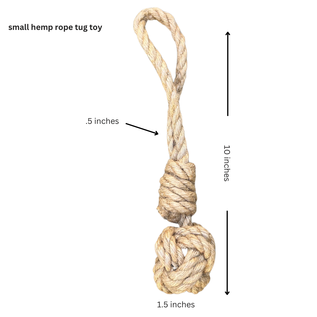 hemp rope dog tug toy - The Peony Haus