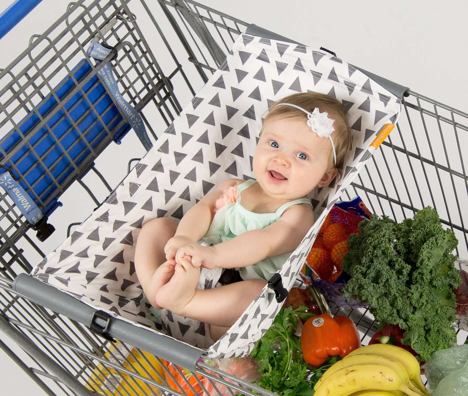 Baby Shopping Cart Hammock | Triangles - 97% cotton