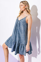 NASHVILLE GIRL WOVEN MINI DRESS - 90% Cotton