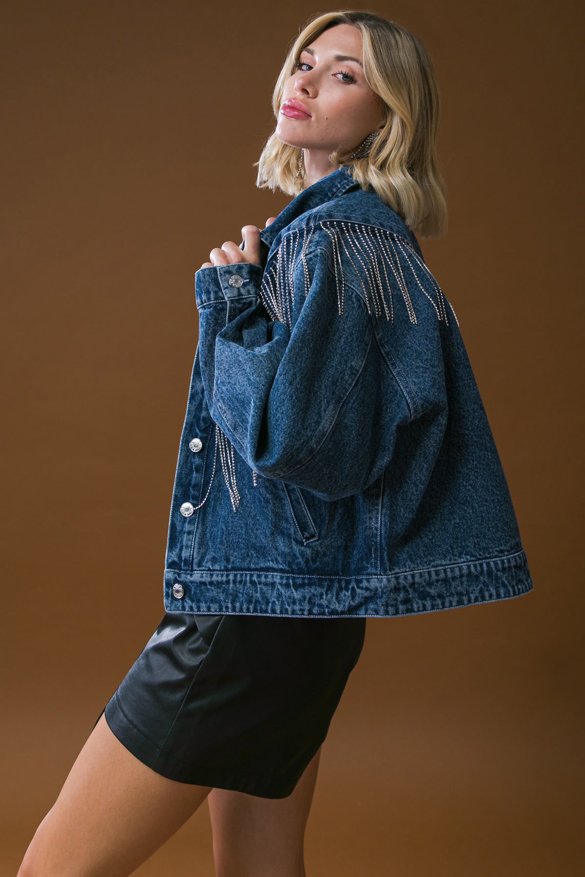 STUNNING EXCELLENCE WASHED DENIM JACKET - 90% Cotton