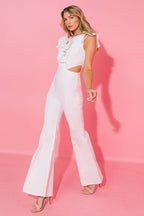 ON THE WAY-OUT DENIM JUMPSUIT - 97% Cotton