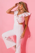 ON THE WAY-OUT DENIM JUMPSUIT - 97% Cotton