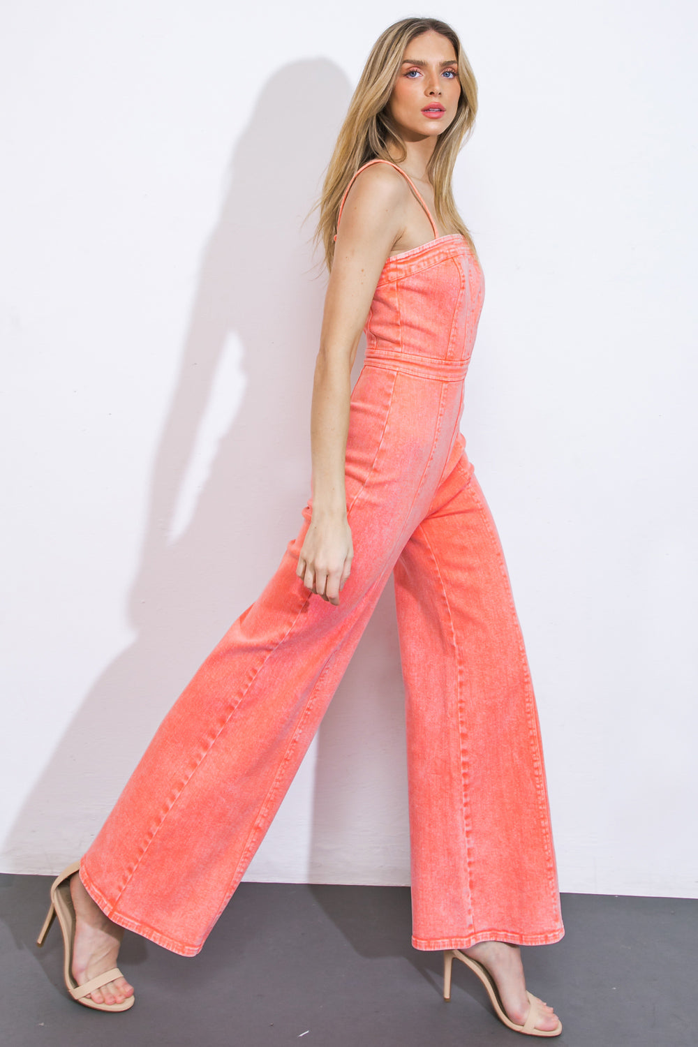 TOTALLY TRENDY TWILL JUMPSUIT - 98% Cotton