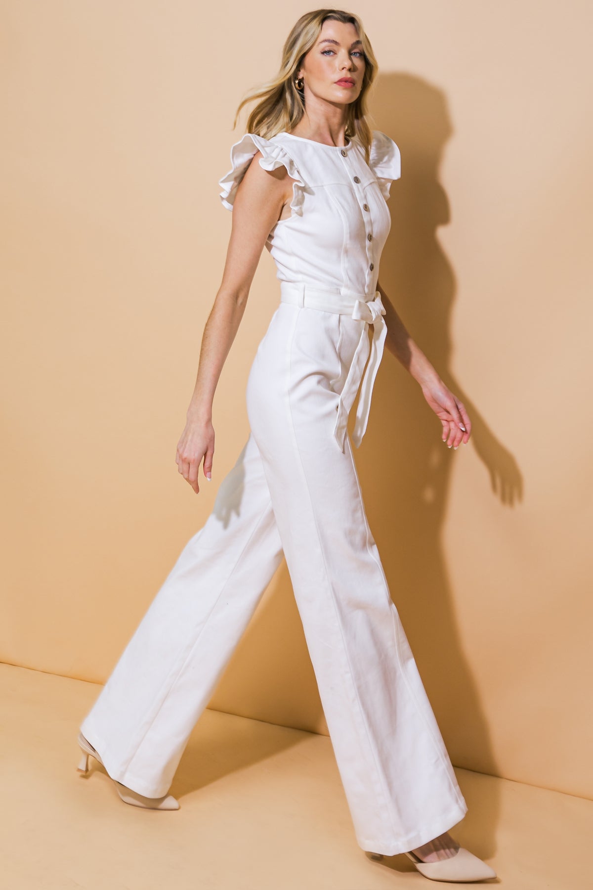 HEADING UPTOWN TWILL JUMPSUIT - 97% Cotton