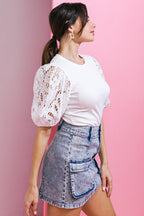 GETTING INTO THE GROOVE KNIT TOP - 93% Cotton