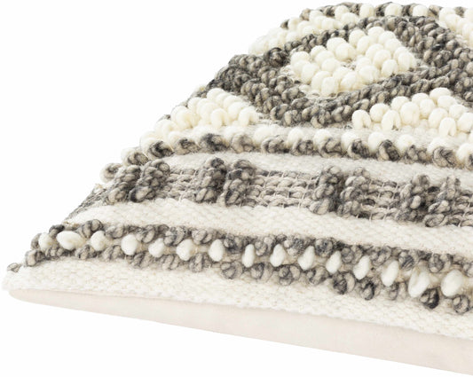 Sagamore Cream Trellis Wool&Cotton Throw Pillow - The Peony Haus