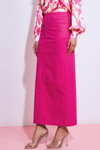 MY LOVE MINE ALL MINE WOVEN MIDI SKIRT - 97% Cotton