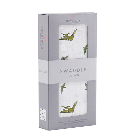 Pteranodon Cotton Muslin Swaddle - The Peony Haus