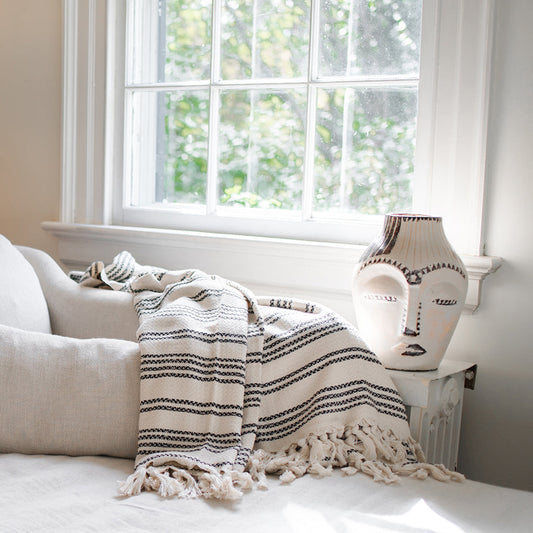 Woven Stripe Turkish Throw - The Peony Haus