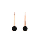 Small Round Diamond Studs Lever Back Earring