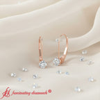Small Round Diamond Studs Lever Back Earring