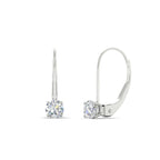 Small Round Diamond Studs Lever Back Earring