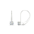 Small Round Diamond Studs Lever Back Earring