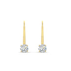 Small Round Diamond Studs Lever Back Earring