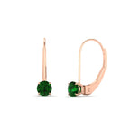 Small Round Diamond Studs Lever Back Earring