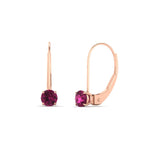 Small Round Diamond Studs Lever Back Earring