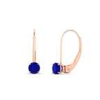 Small Round Diamond Studs Lever Back Earring