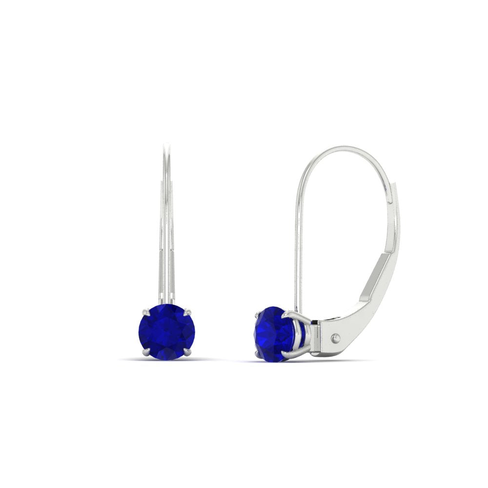 Small Round Diamond Studs Lever Back Earring