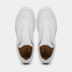 65-225-WHT SPETTACOLARE Italian Pebble Grain Calfskin Sneakers White