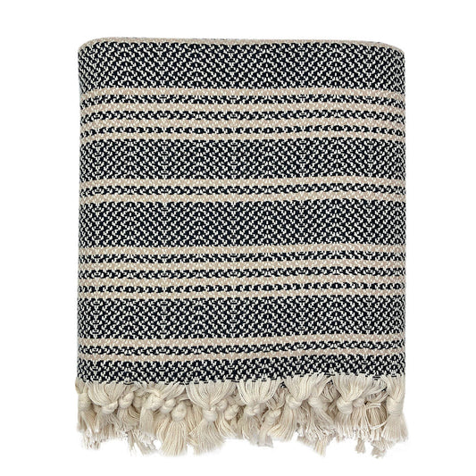 Woven Stripe Turkish Throw - The Peony Haus